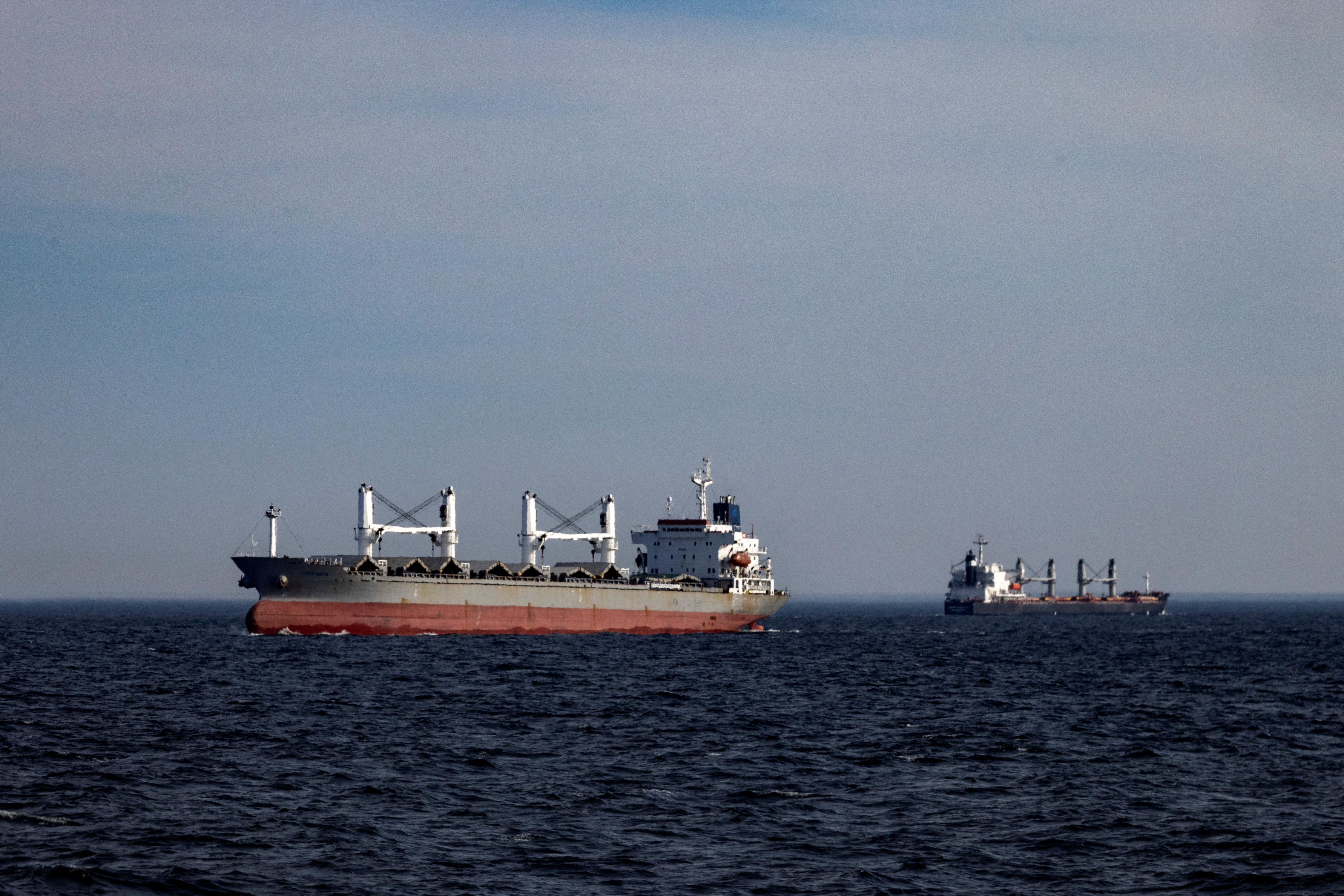 FILE PHOTO: Ukrainian coast guard patrols the "grain corridor" in the Black Sea