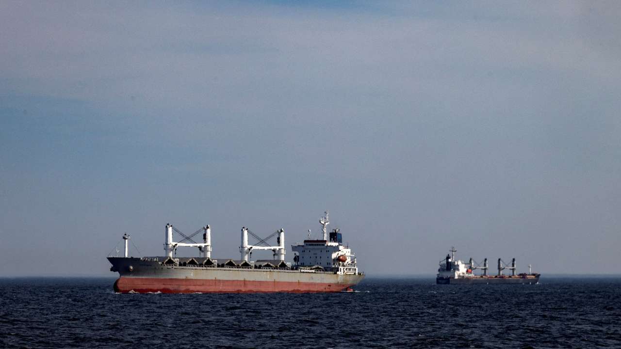 FILE PHOTO: Ukrainian coast guard patrols the "grain corridor" in the Black Sea