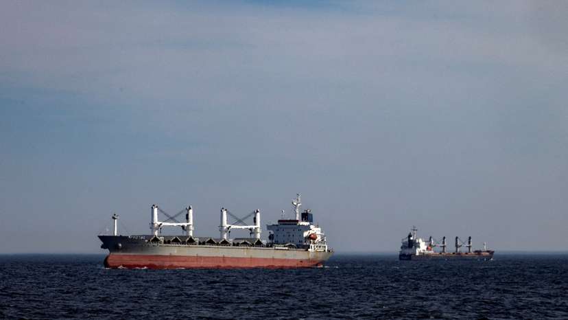 FILE PHOTO: Ukrainian coast guard patrols the "grain corridor" in the Black Sea