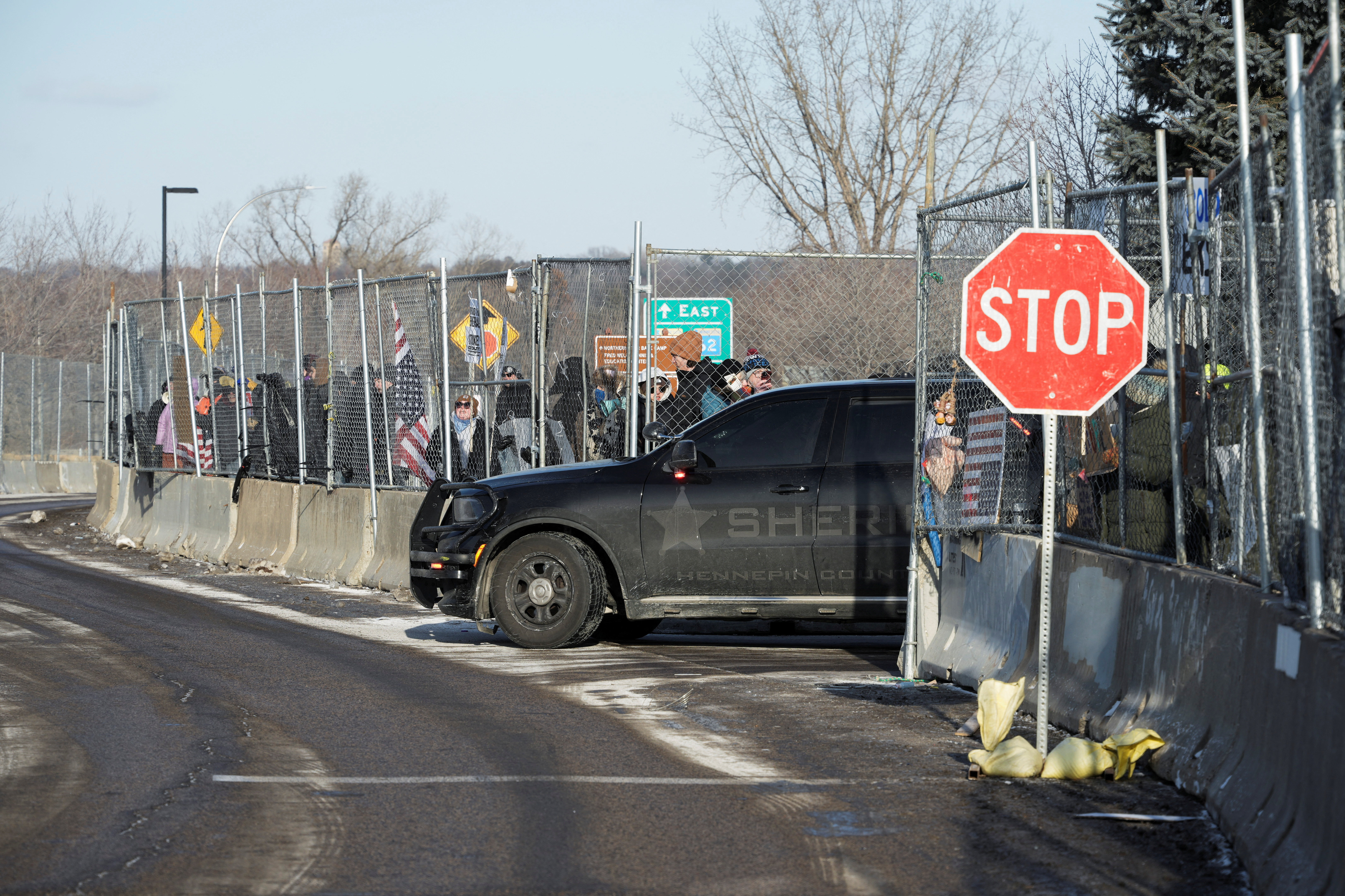 Protest after federal agents fatally shot a man while trying to detain him, in Minneapolis