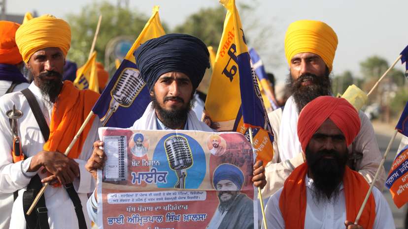 Election campaign for Sikh separatist leader Amritpal Singh in Punjab