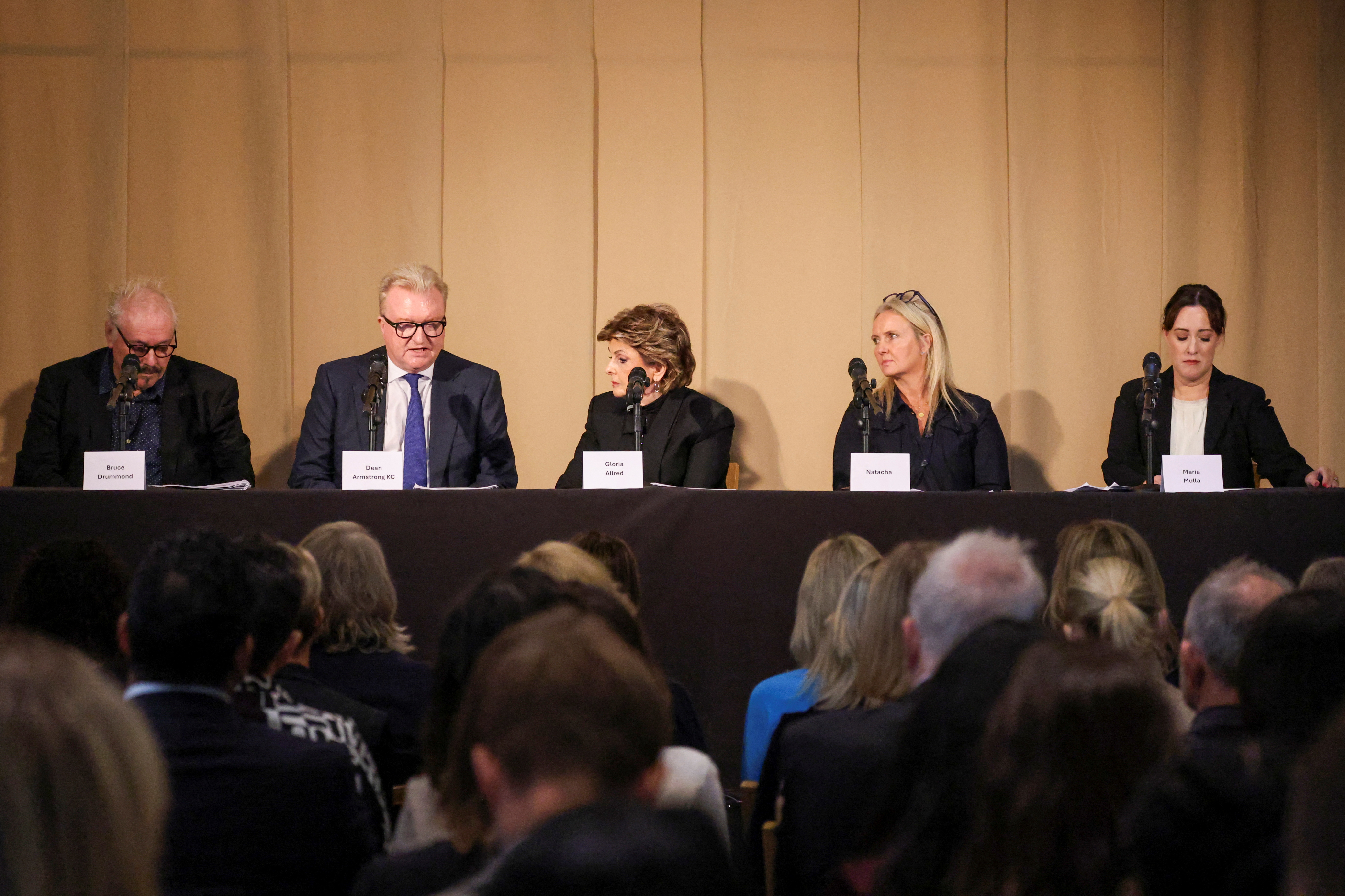 Press conference about the BBC documentary "Al-Fayed: Predator at Harrods", in London