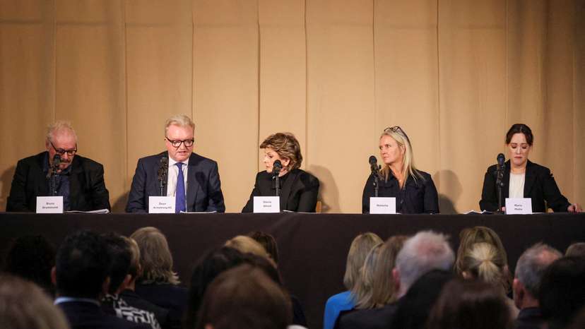 Press conference about the BBC documentary "Al-Fayed: Predator at Harrods", in London