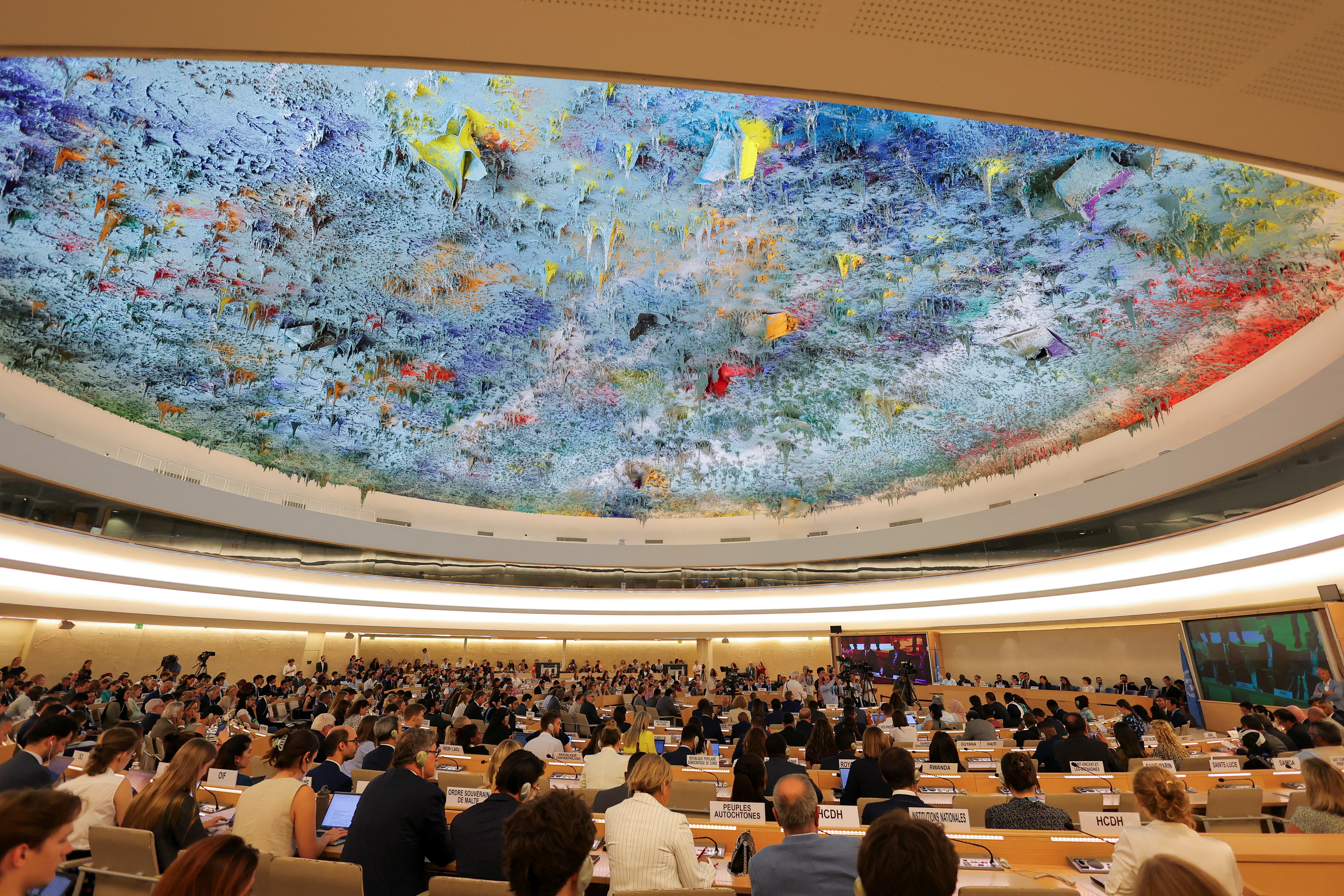 FILE PHOTO: Iran's Foreign Minister Araghchi addresses a special session of the Human Rights Council at the United Nations in Geneva