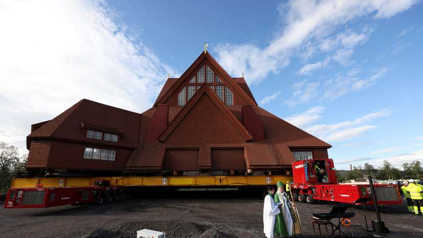 Relocation of the Kiruna's historic wooden church
