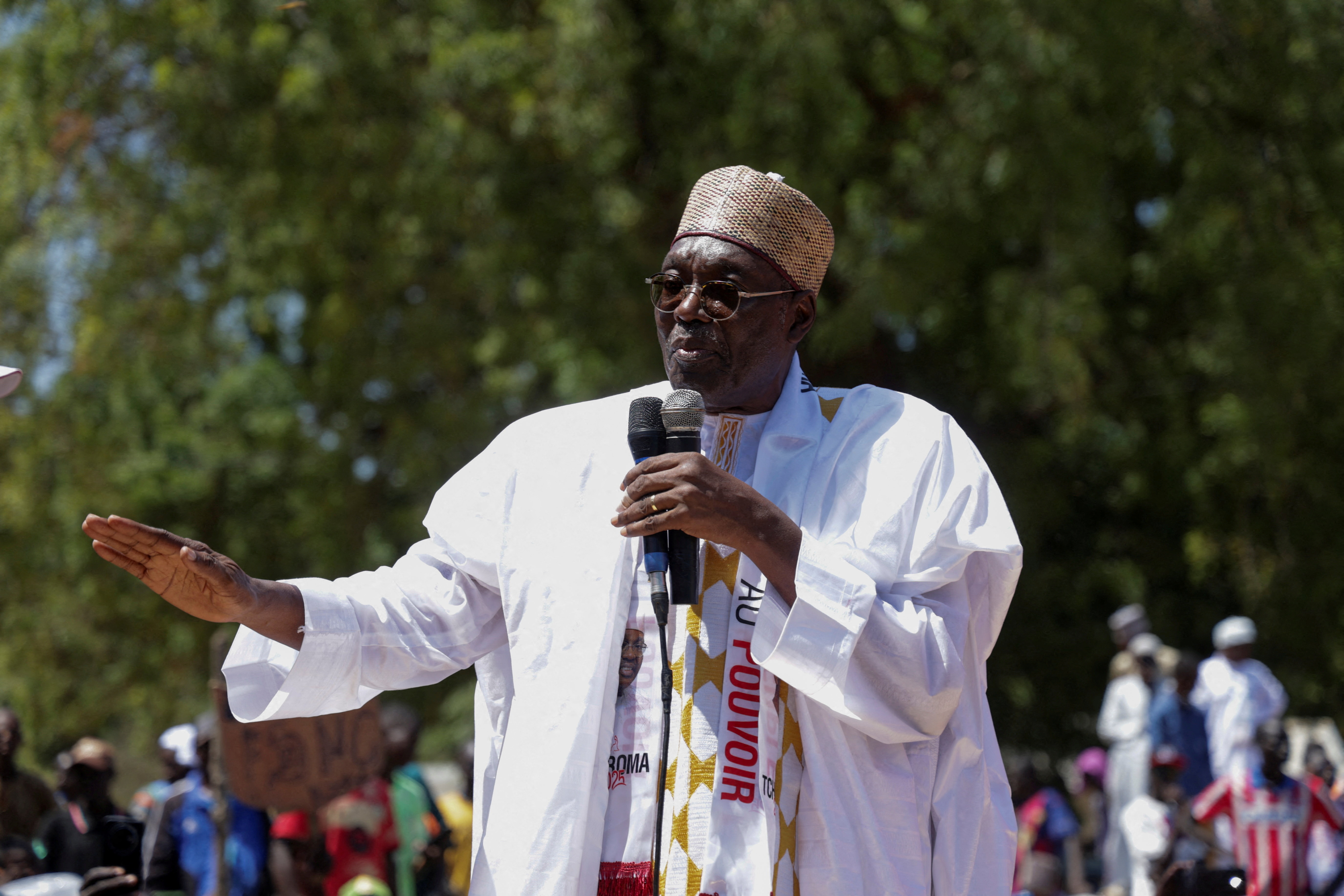 FILE PHOTO: Presidential candidate Issa Tchiroma Bakary of the Cameroon National Salvation Front (FSNC) launches his electoral campaign in Yagoua