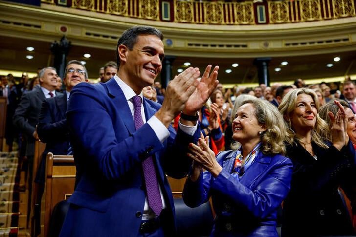 An investiture plenary session is held at the Spanish parliament, in Madrid