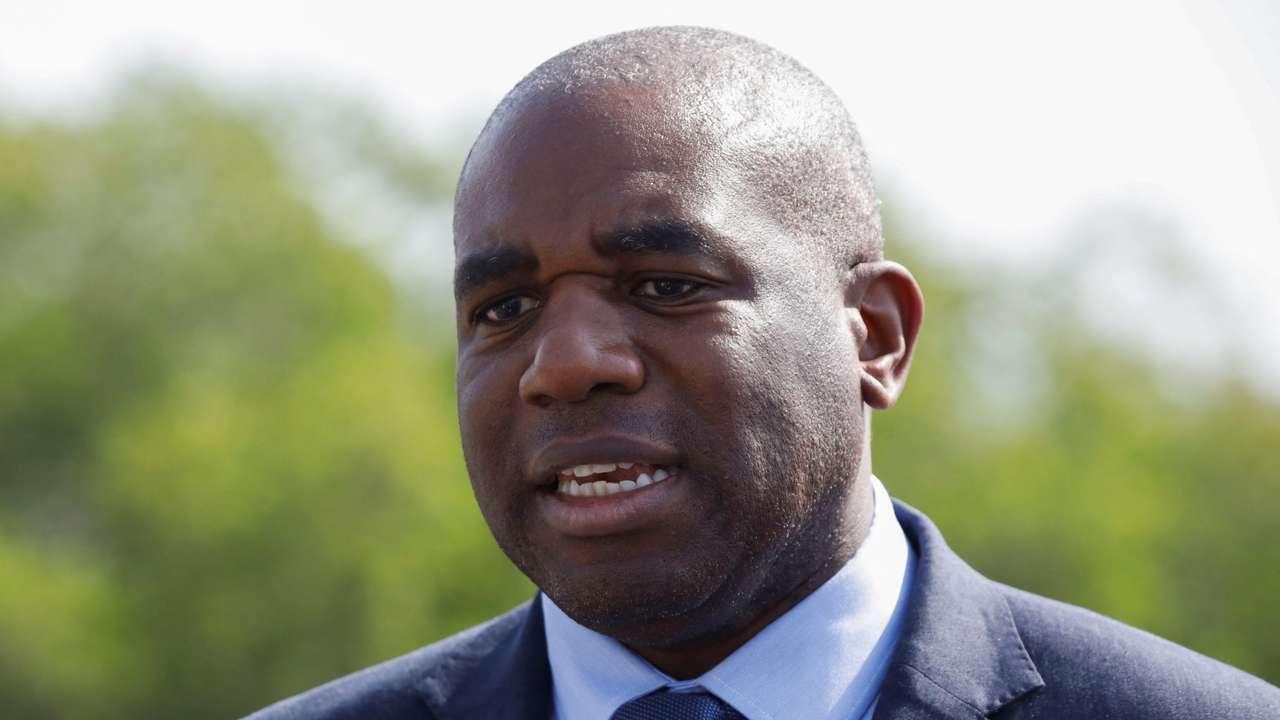 Britain's Foreign Minister David Lammy speaks with Reuters during an interview in Islamabad