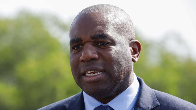 Britain's Foreign Minister David Lammy speaks with Reuters during an interview in Islamabad