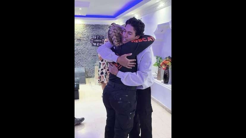 Earthquake Survivor Embraces His Heroes