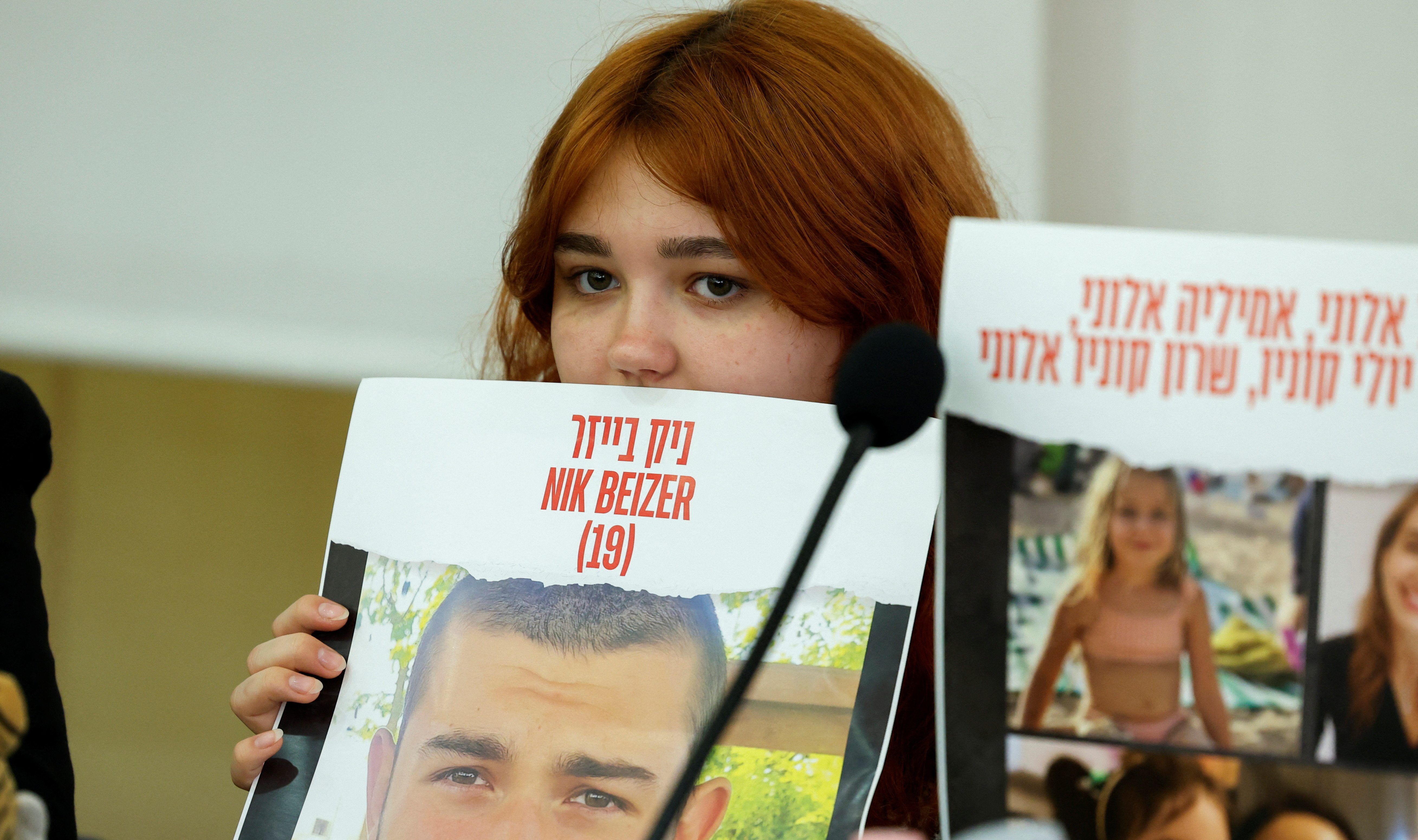 Israeli relatives of hostages kidnapped in Israel, hold a press conference after meeting Pope Francis