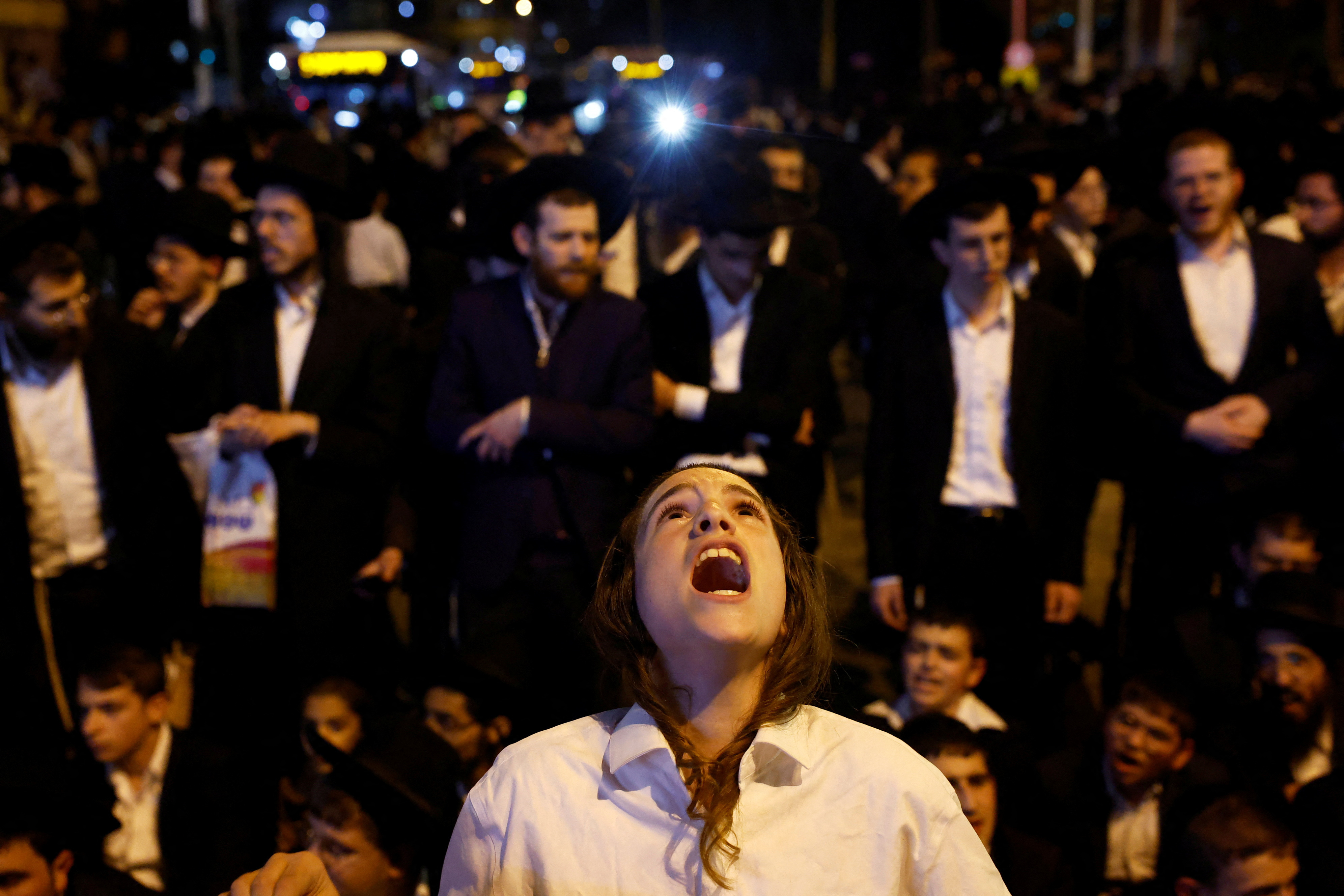 Israeli Ultra-Orthodox Jews protest Israeli military draft orders, in Bnei Brak