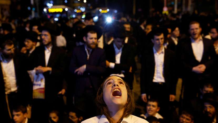 Israeli Ultra-Orthodox Jews protest Israeli military draft orders, in Bnei Brak