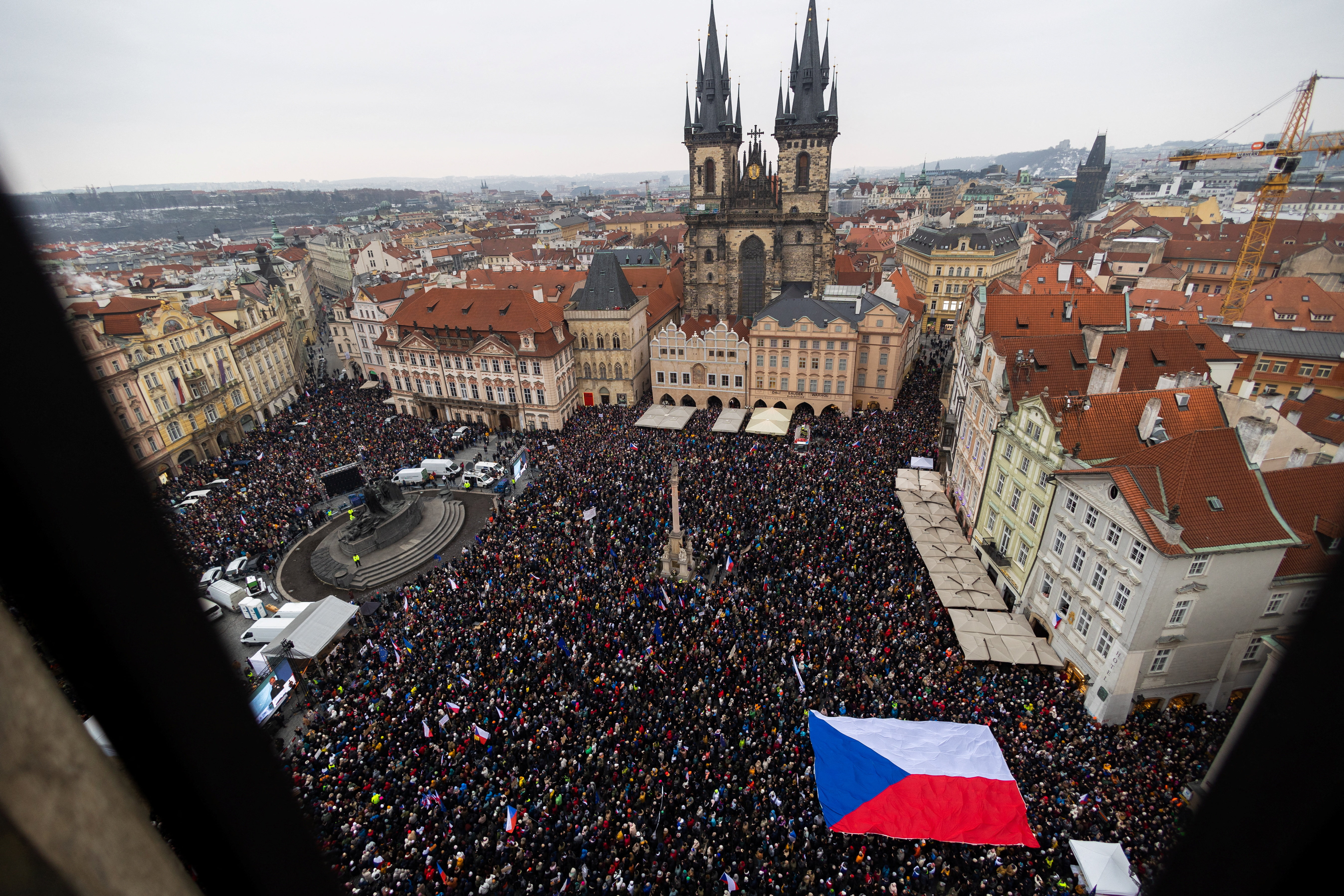 A demonstration in support of Czech President called "We stand for our President" in Prague