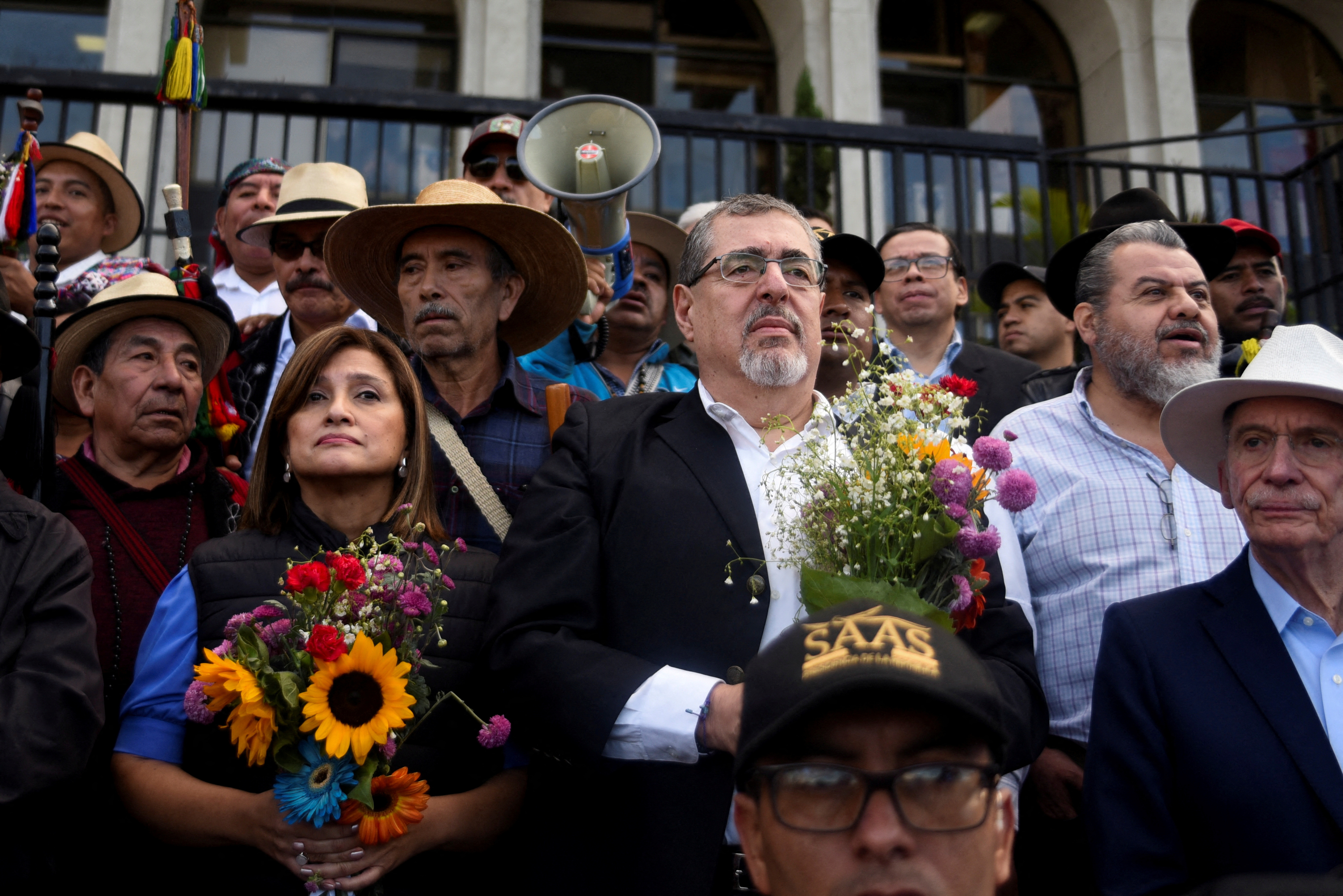 FILE PHOTO: March in support in democracy, in Guatemala City