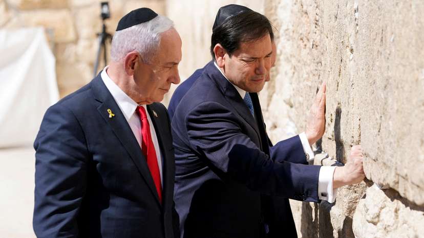 U.S. Secretary of State Rubio visits the Western Wall, in Jerusalem