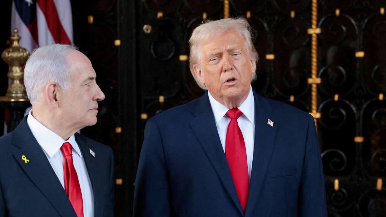 U.S. President Trump meets Israeli PM Netanyahu at Trump’s Mar-a-Lago club, in Palm Beach