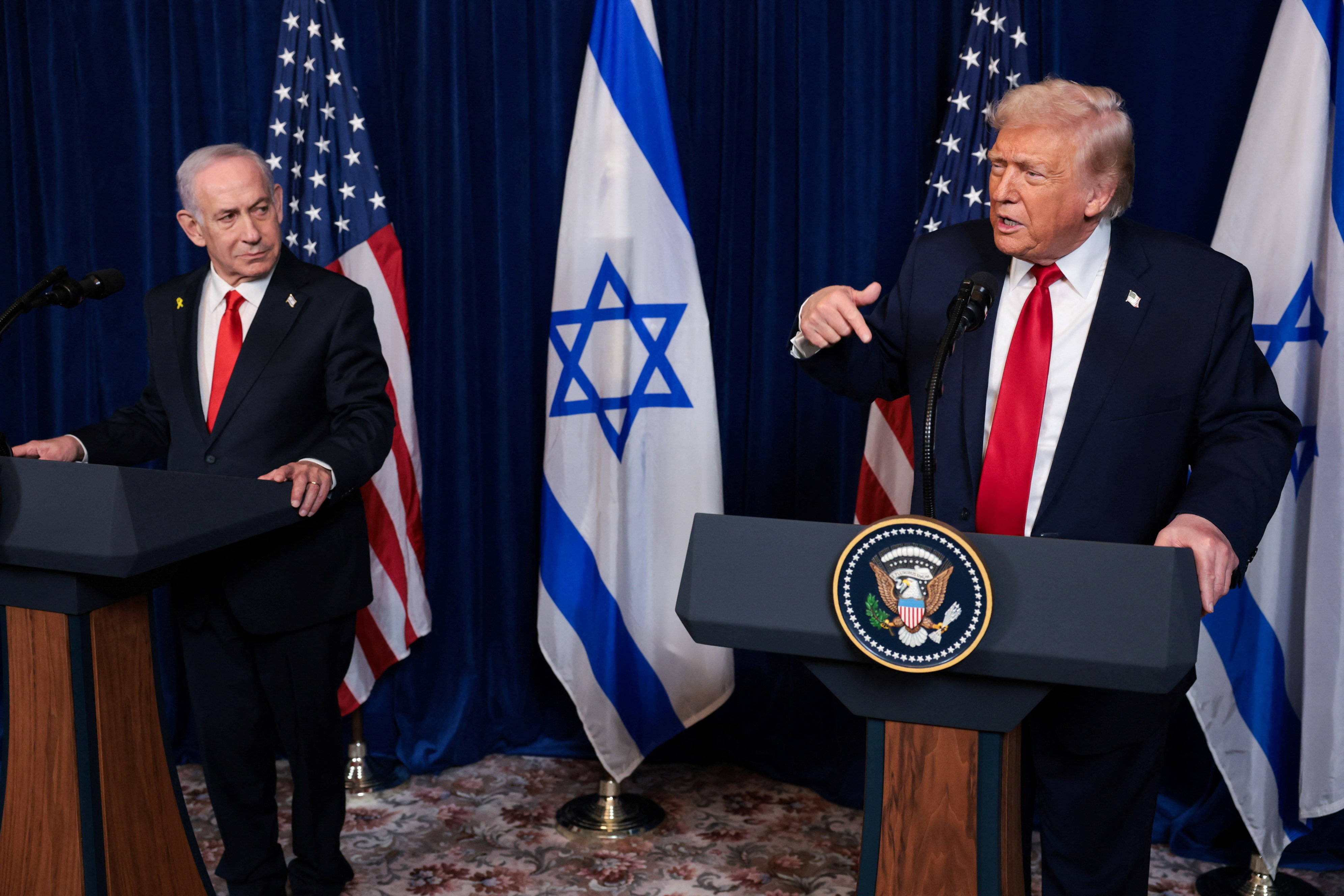 U.S. President Trump meets Israeli PM Netanyahu at Trump’s Mar-a-Lago club, in Palm Beach
