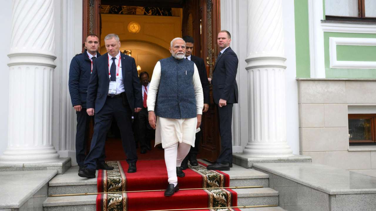 Russian President Vladimir Putin meets with Indian Prime Minister Narendra Modi in Kazan