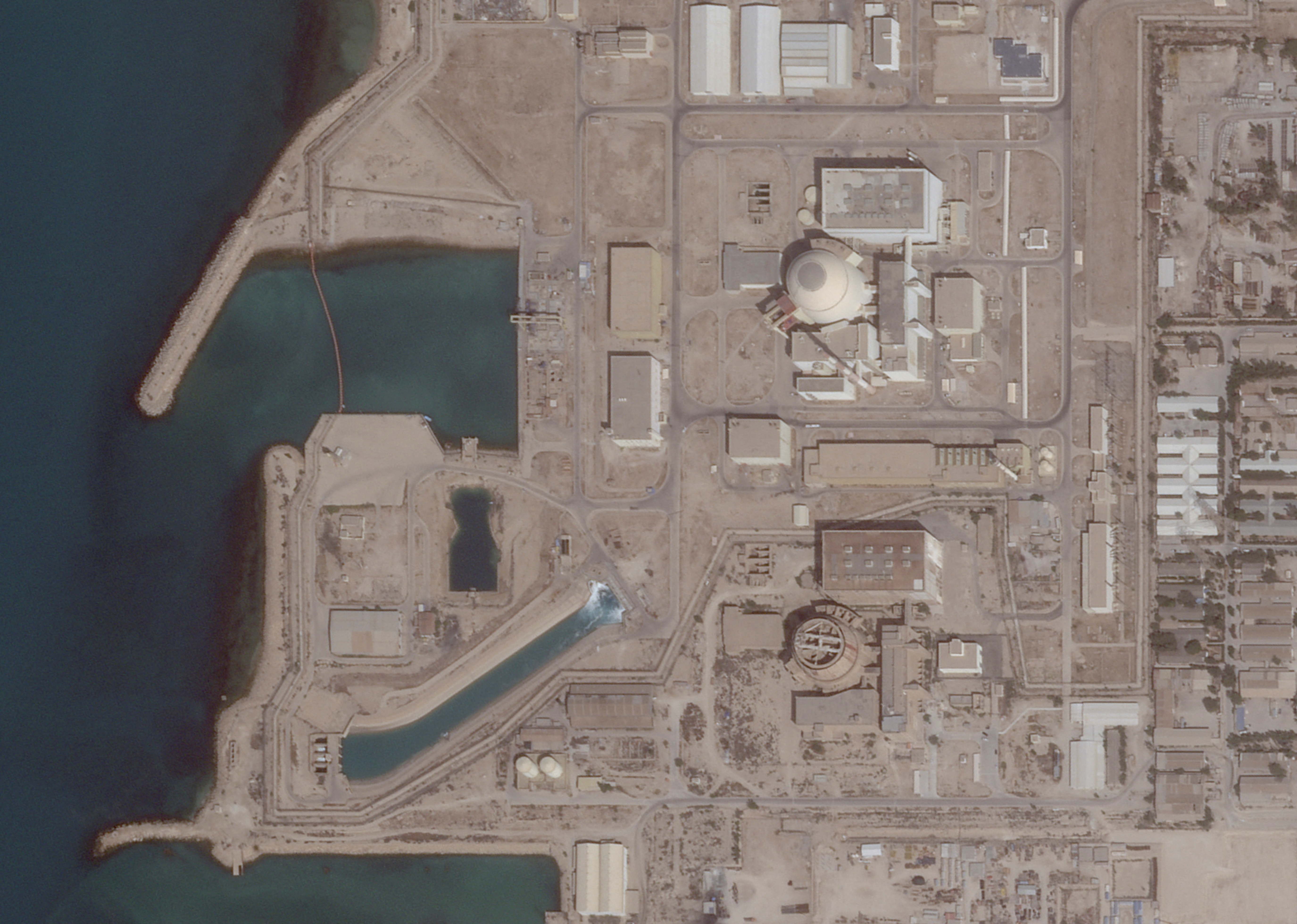 FILE PHOTO: Satellite image shows the Bushehr Nuclear Power Plant