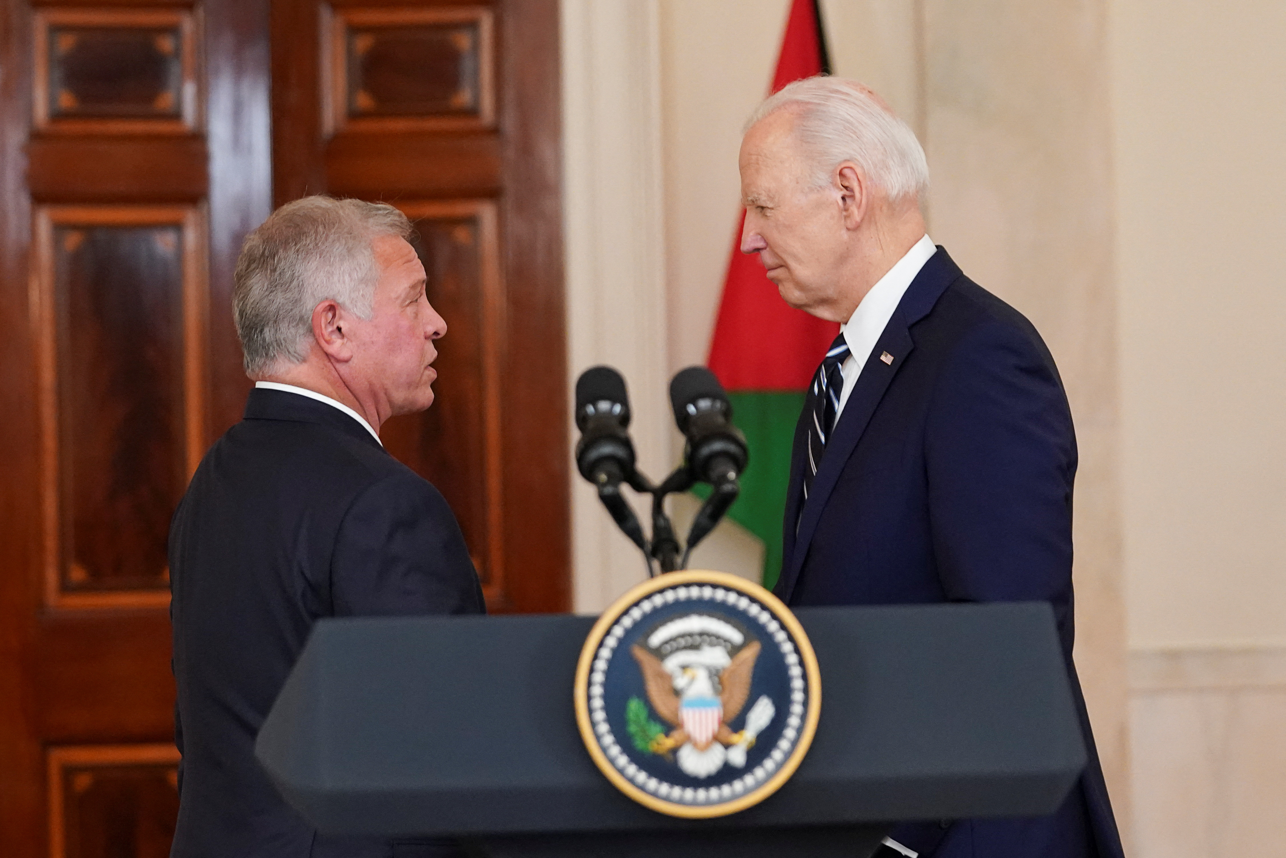 Jordan's King Abdullah meets with U.S. President Biden at the White House in Washington