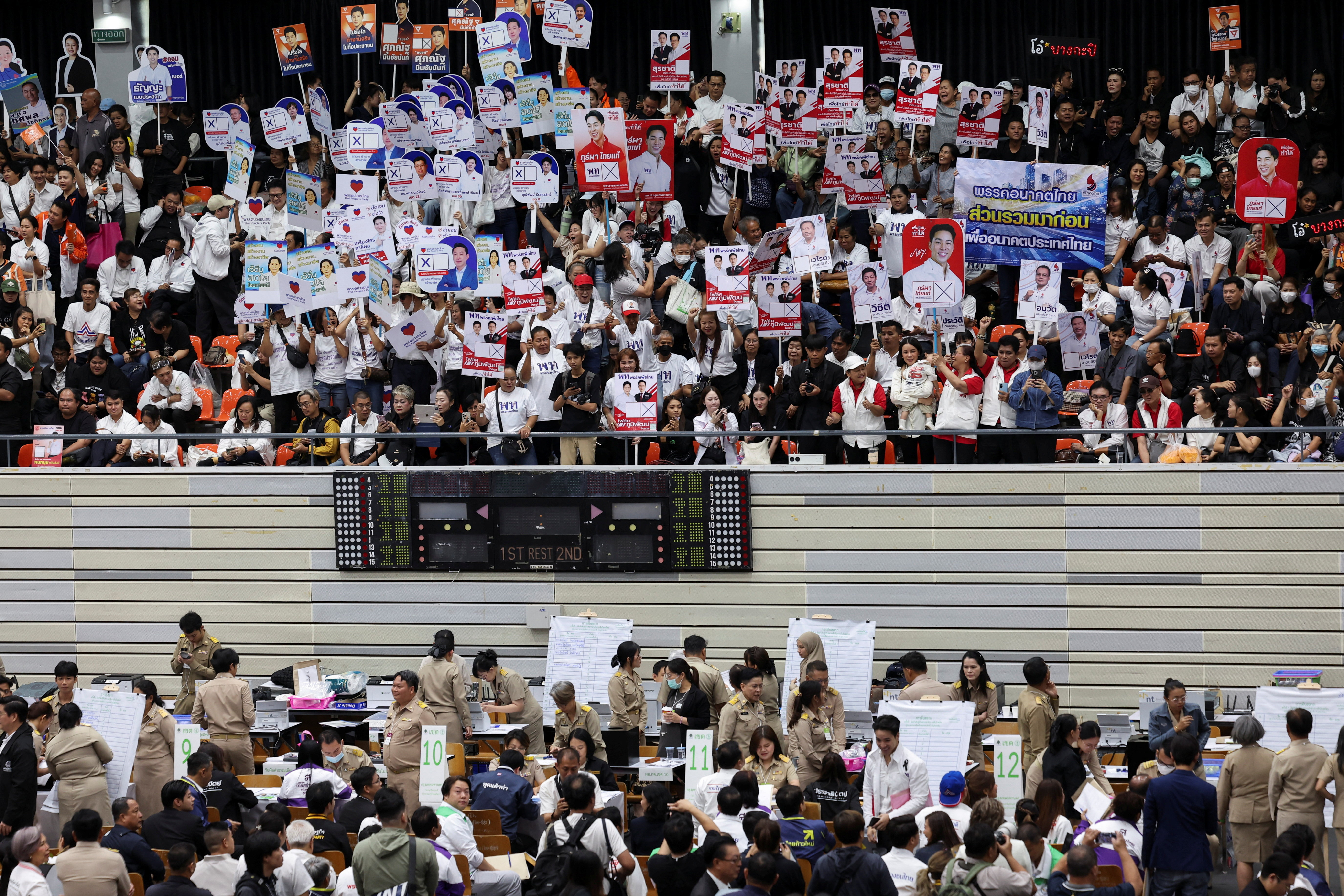 Members of Thai political parties register their candidacy for Thailand’s upcoming general election, in Bangkok