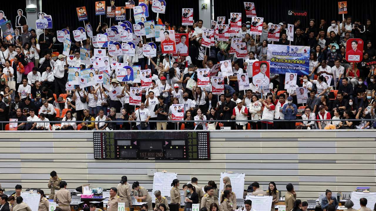 Members of Thai political parties register their candidacy for Thailand’s upcoming general election, in Bangkok