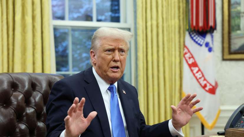 U.S. President Donald Trump at the Oval Office