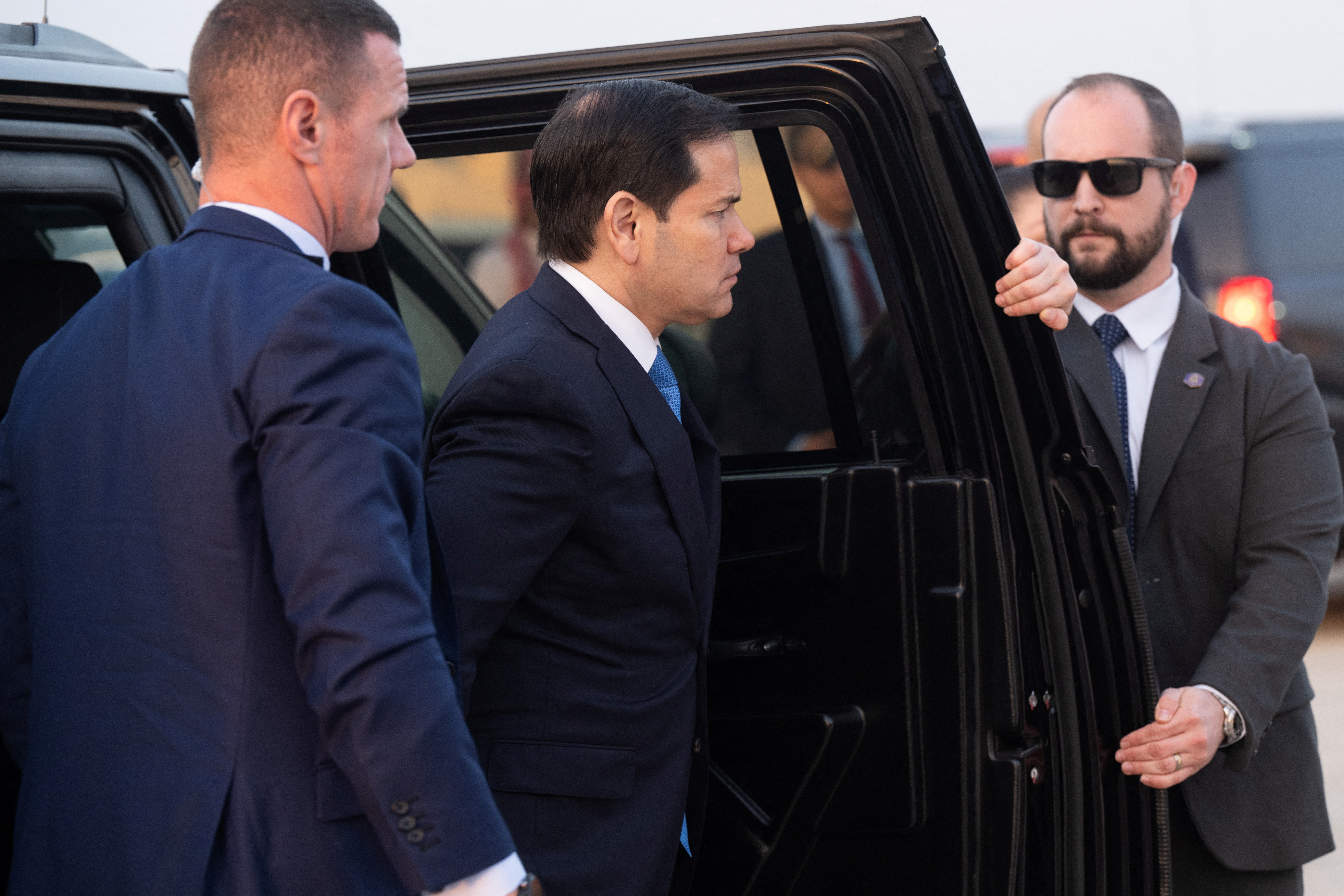 U.S. Secretary of State Rubio departs from Saudi Arabia