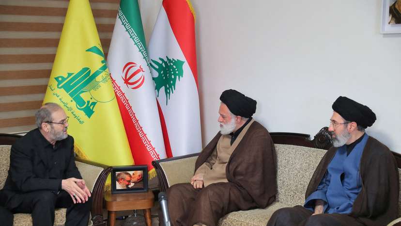 FILE PHOTO: Mojtaba Khamenei visits Hezbollah's office in Tehran