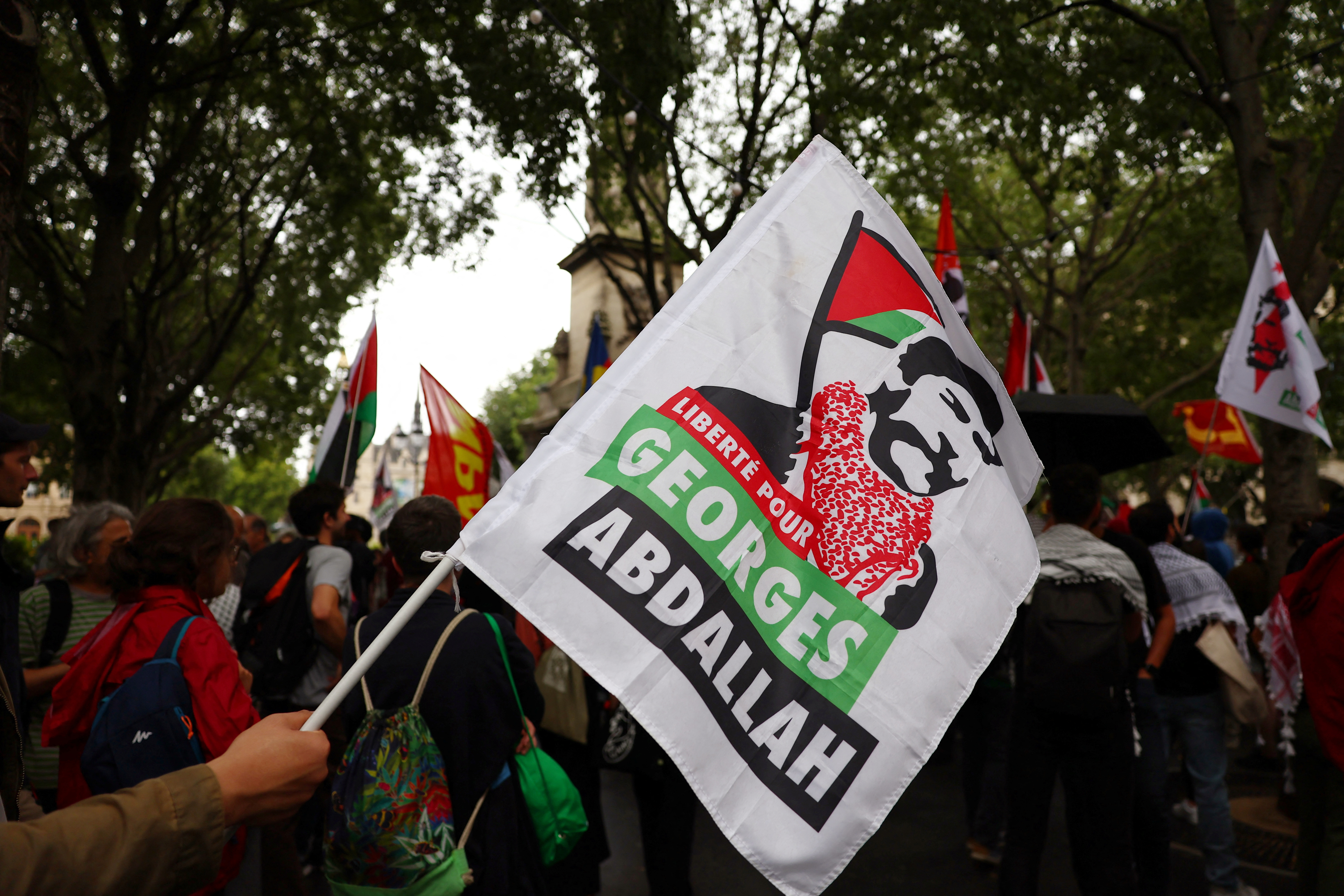Protesters gather in Paris to demand the release of Georges Ibrahim Abdallah