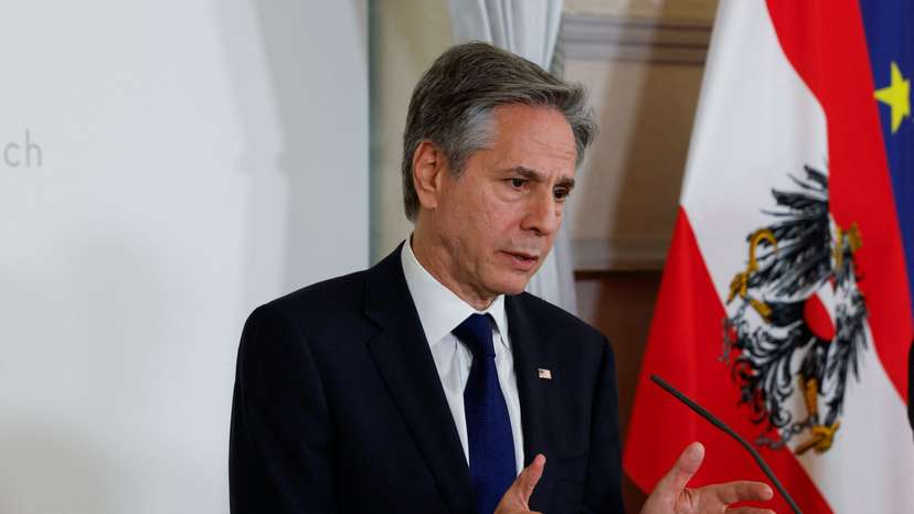 U.S. Secretary of State Antony Blinken meets with Austrian Chancellor Karl Nehammer and Austrian Foreign Minister Alexander Schallenberg in Vienna