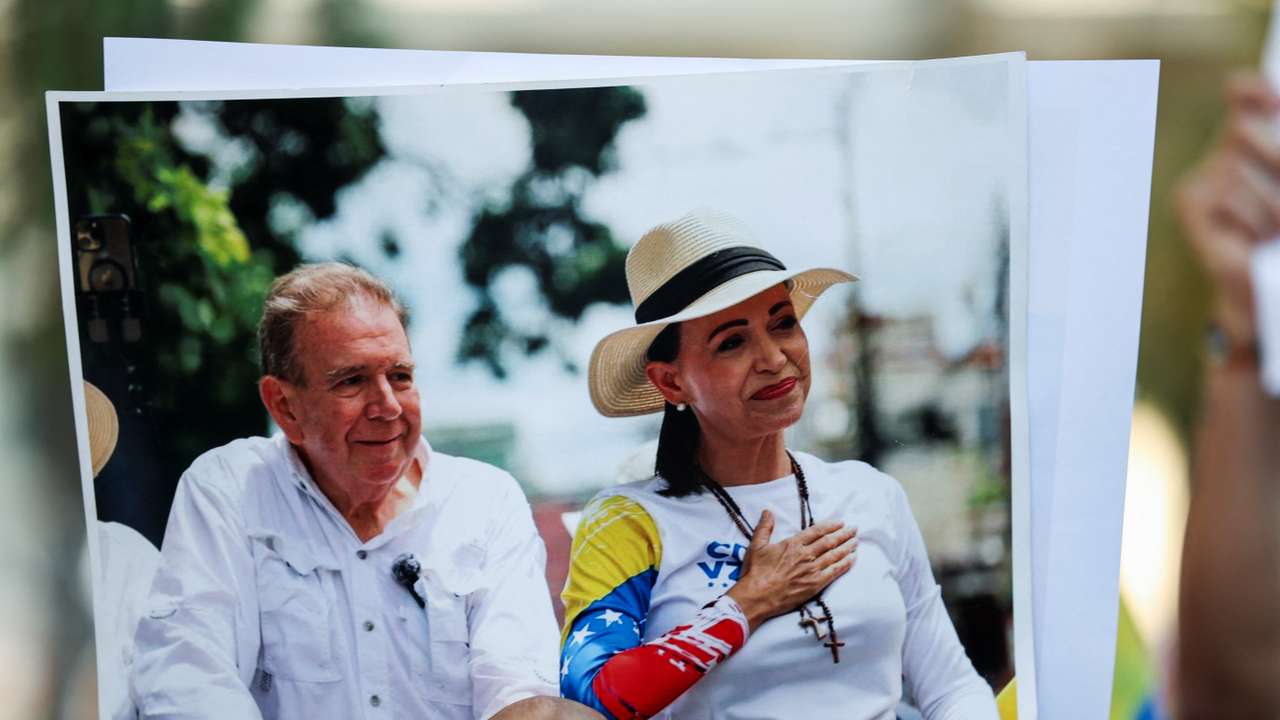Venezuelans gather in support of Venezuelan opposition presidential candidate Gonzalez, in Madrid