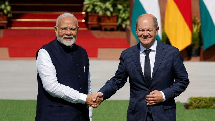 German Chancellor Olaf Scholz visits India