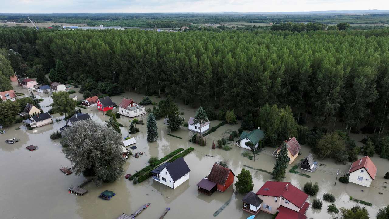 Flooding Danube in Hungary