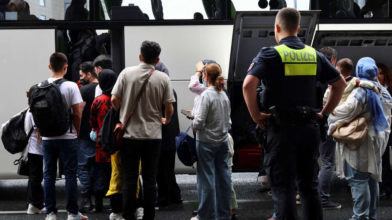 Group of Afghan nationals arrive in Germany from Pakistan at Hannover Airport