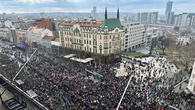 Serbian opposition protest in Belgrade over election result