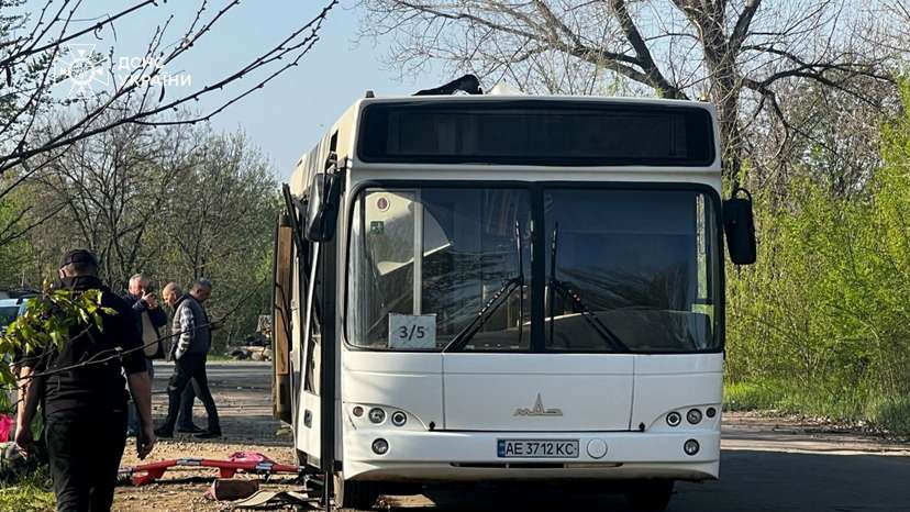 Aftermath of a Russian drone attack in Marhanets