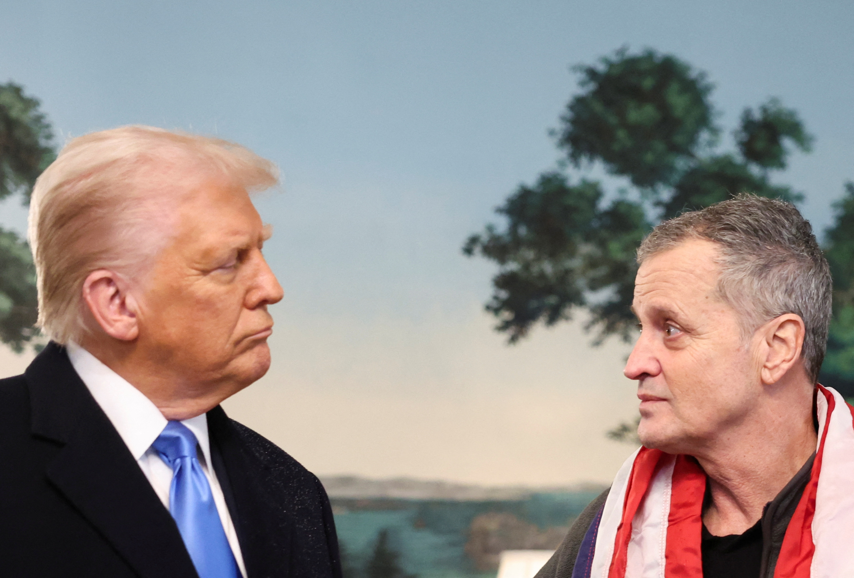 U.S. President Donald Trump holds an event to welcome back released American schoolteacher Marc Fogel, at the White House