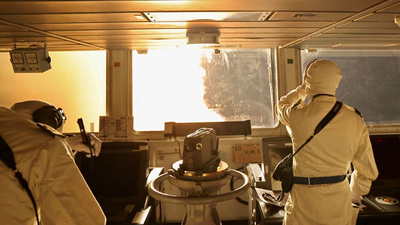 HMS Diamond in the Red Sea