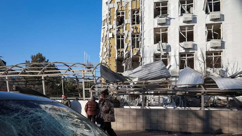 Aftermath of a Russian drone strike in Odesa