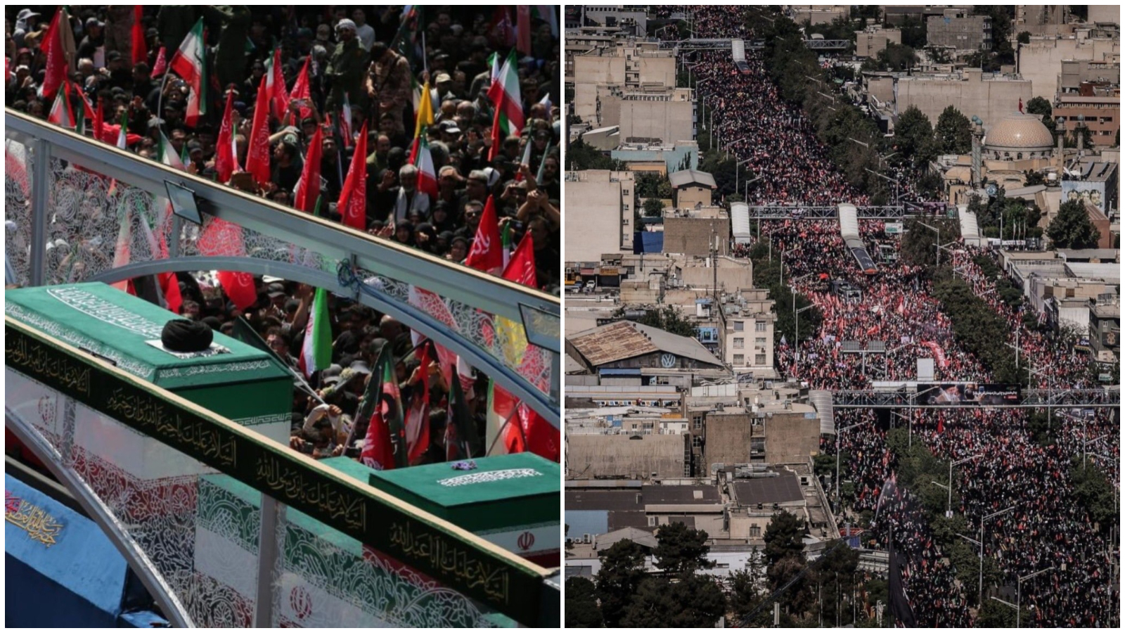 O funeral esteve marcado por bandeiras e cores vermelhas, tom usado para significar vingança, foram vistas ao longo do cortejo.