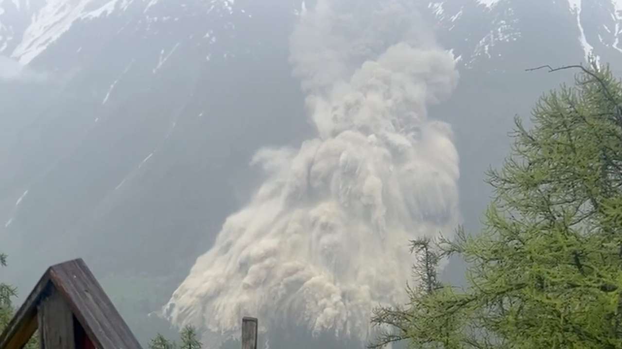 Glacier collapse buries Swiss village in mud and rocks