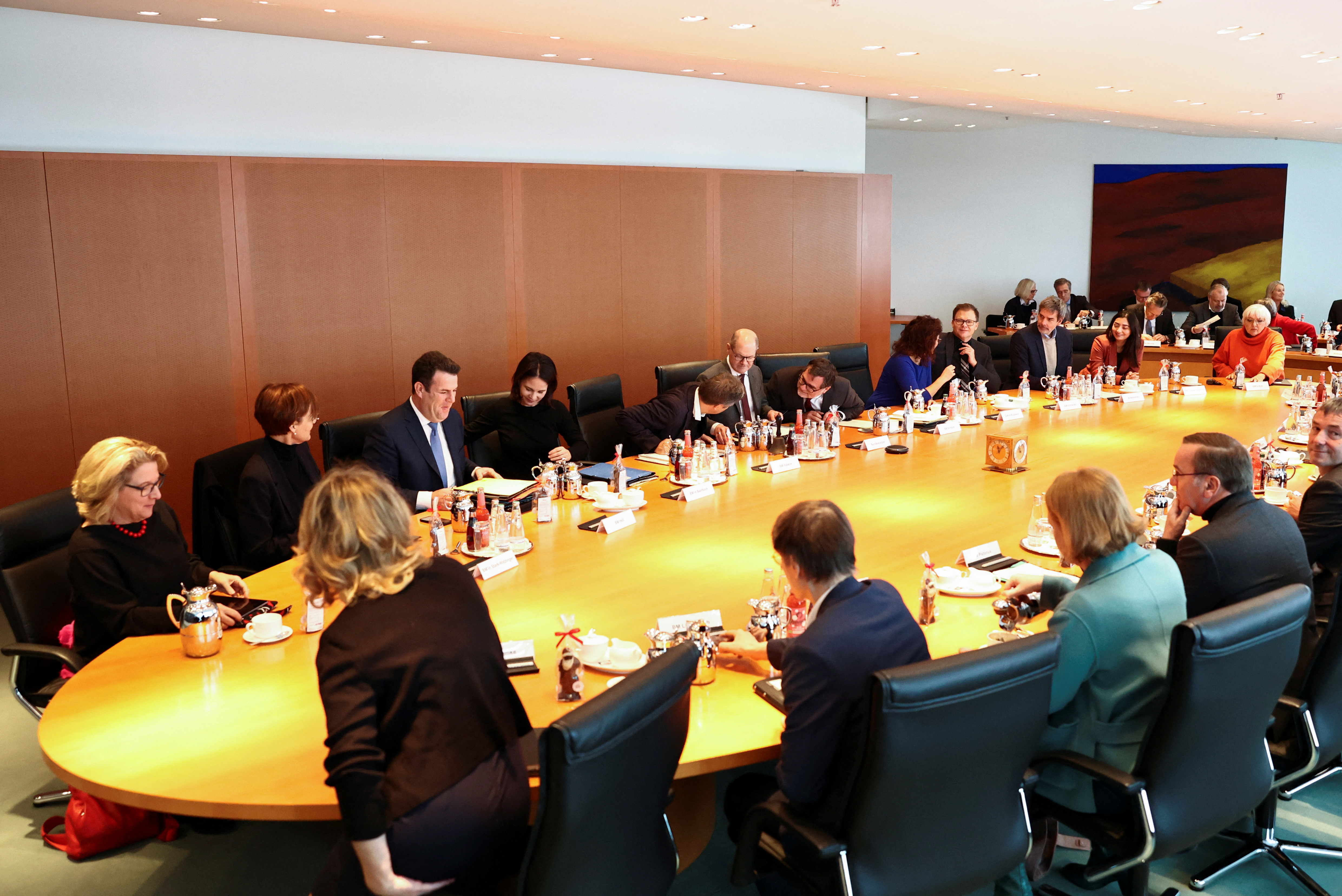 Weekly German cabinet meeting in Berlin