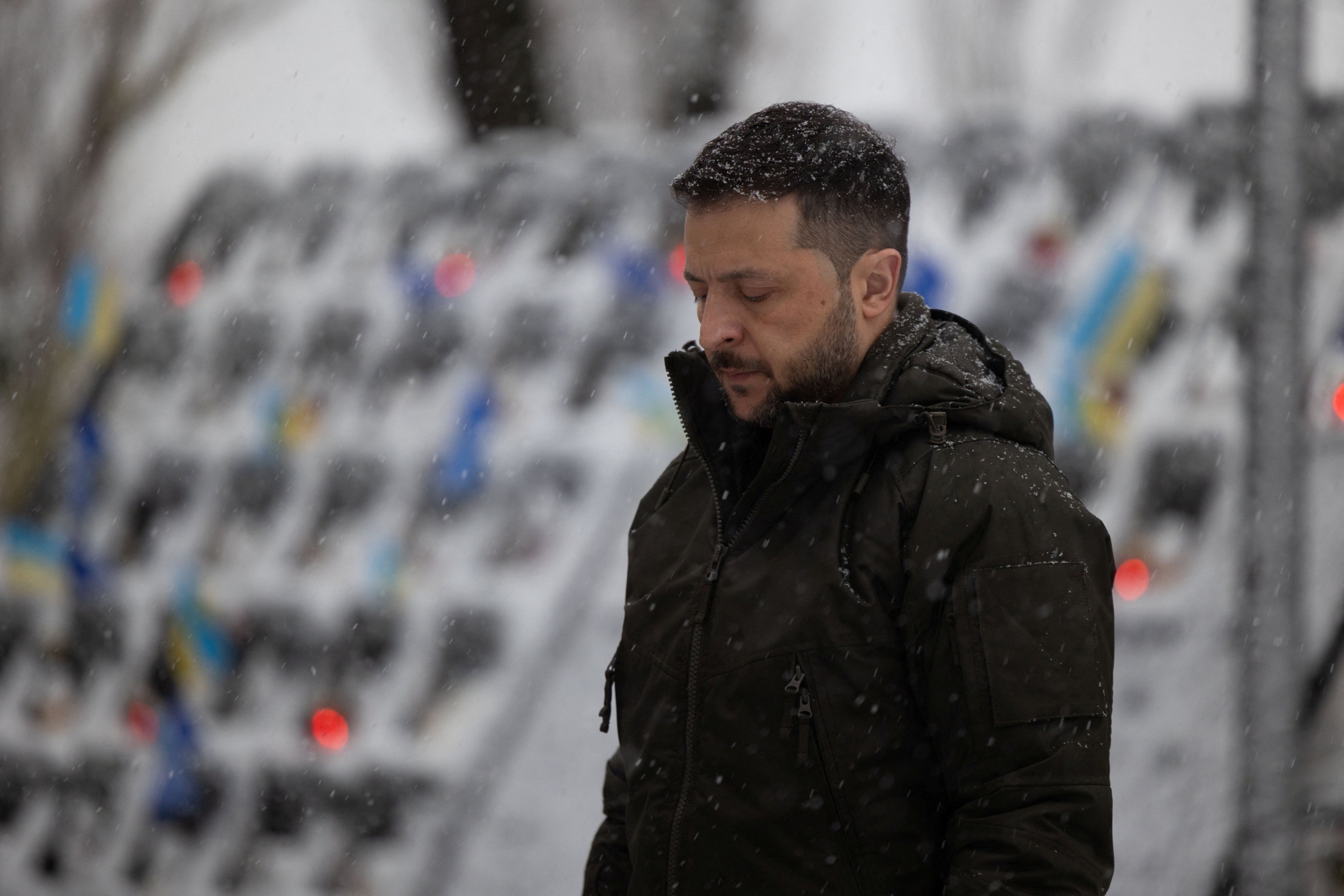 Ukraine's President Zelenskiy commemorates victims of the Revolution of Dignity in Kyiv
