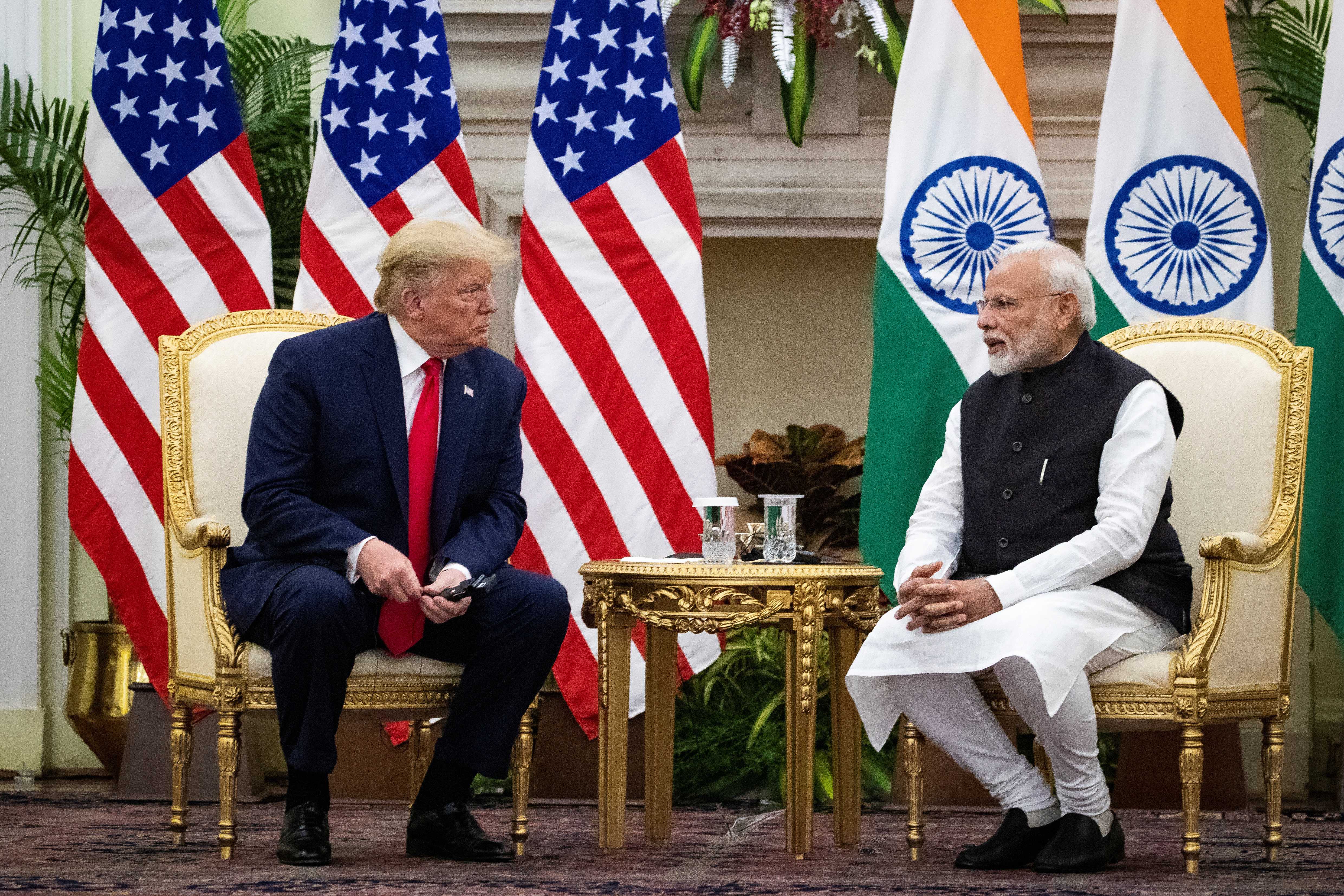 U.S. President Donald Trump and first lady Melania Trump tour India