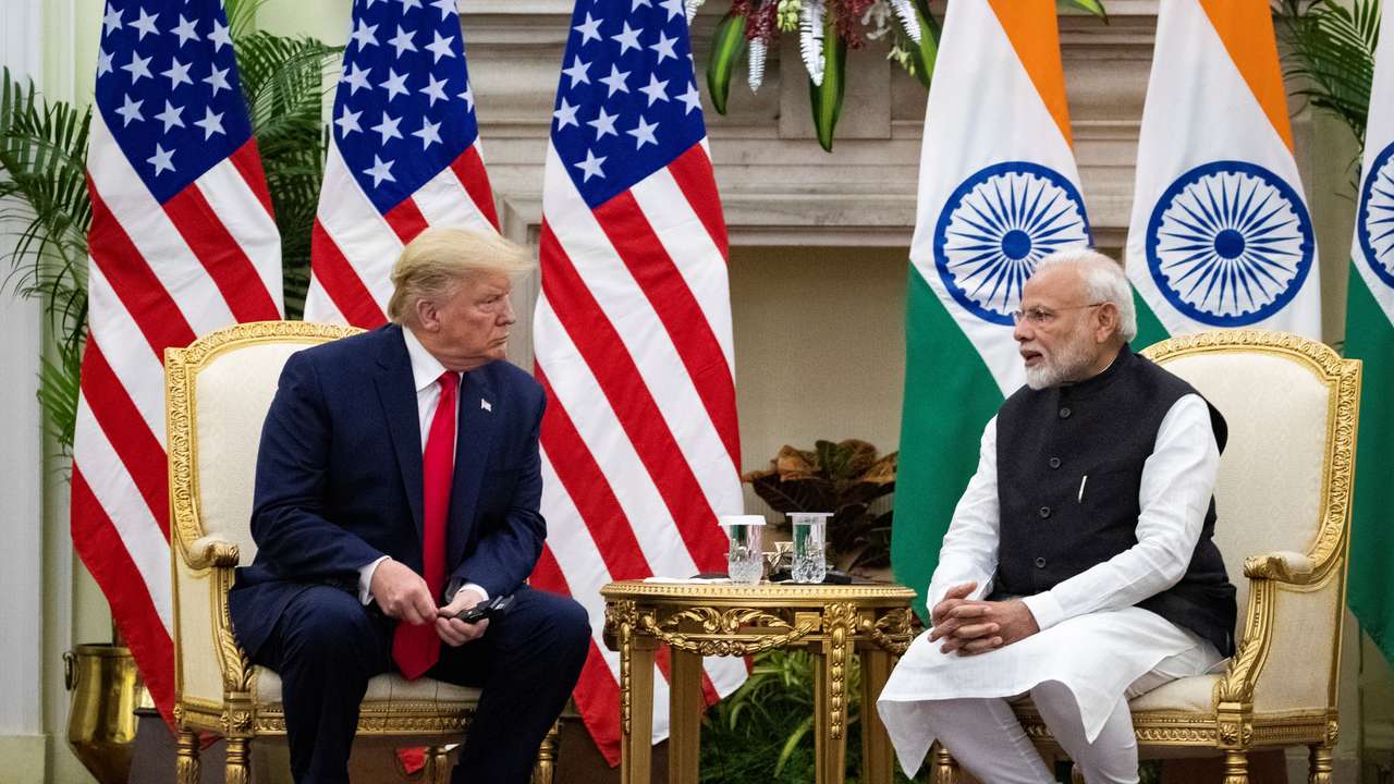 U.S. President Donald Trump and first lady Melania Trump tour India