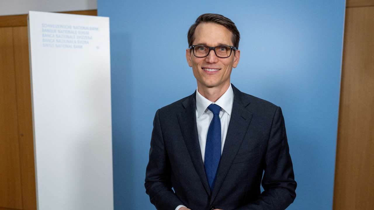 Newly appointed chairman of SNB Schlegel poses for a portrait in Zurich