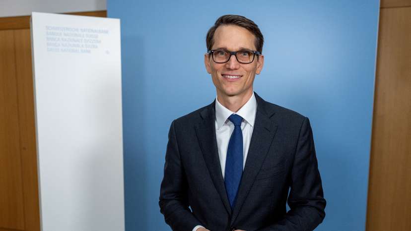 Newly appointed chairman of SNB Schlegel poses for a portrait in Zurich