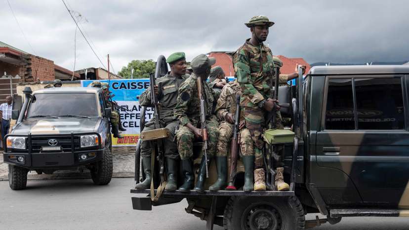 M23 officials attend at the opening ceremony of CADECO in Goma